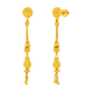 Shimmering 22K Gold Danglers for Sleek Look