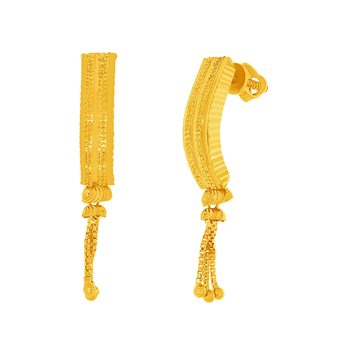 22K Effortless Stylish Gold Hoops