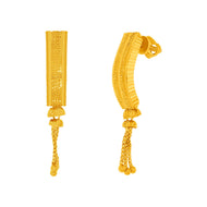 22K Gleaming Charm Diamond Hoops