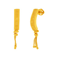 Slender 22K Gold Hoops with Modern Twist
