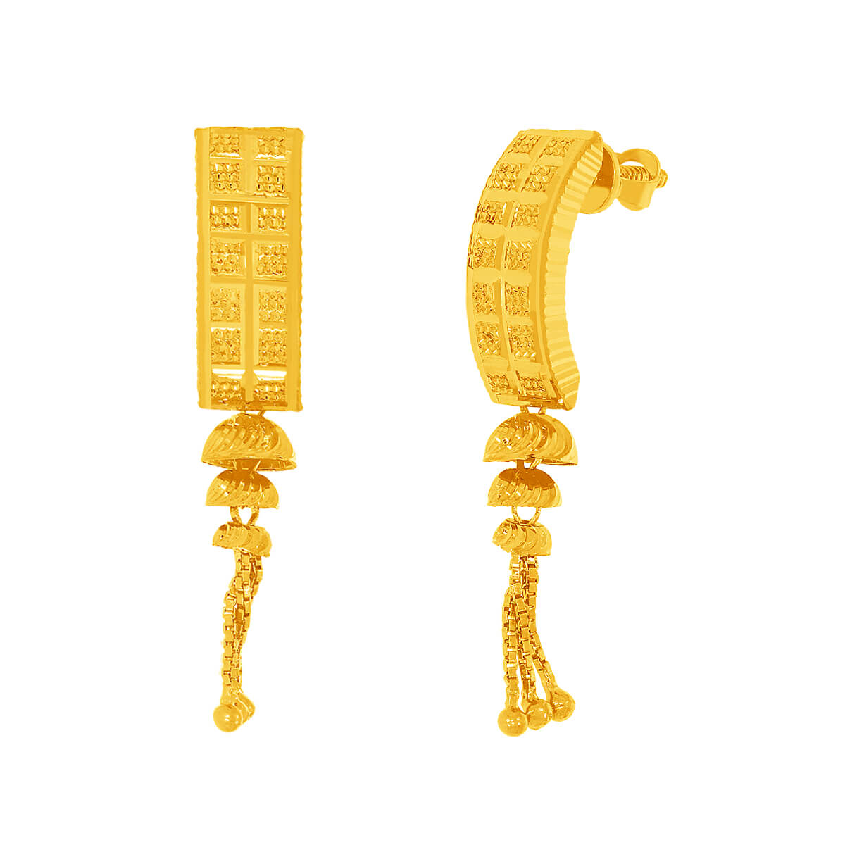 22K Golden Hoops with Soft Elegance