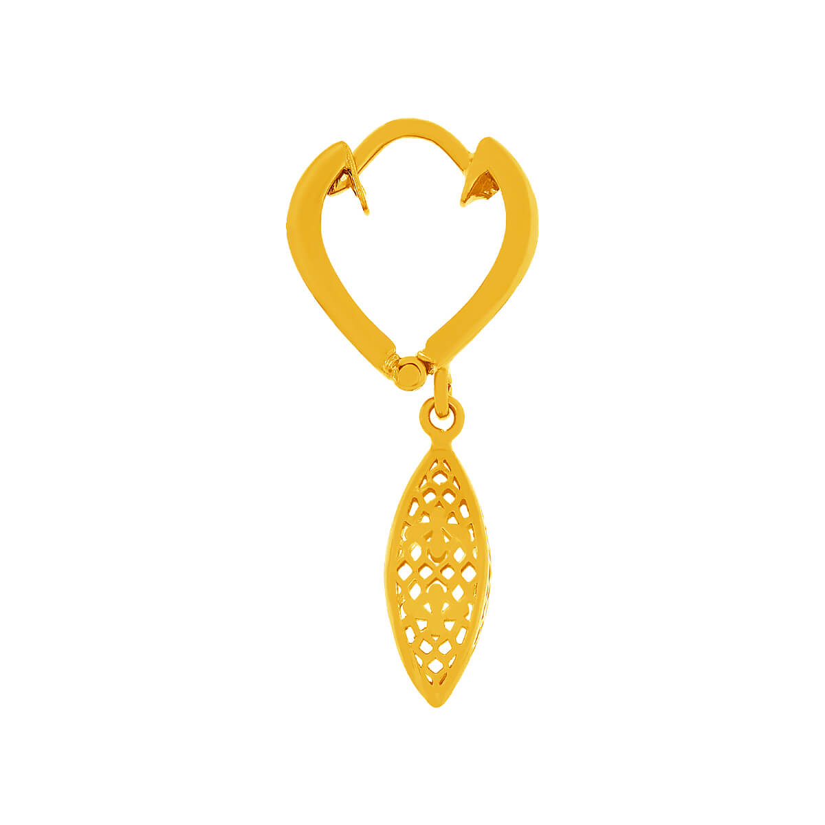 22K Gold Hoop Earrings with Vintage Touch