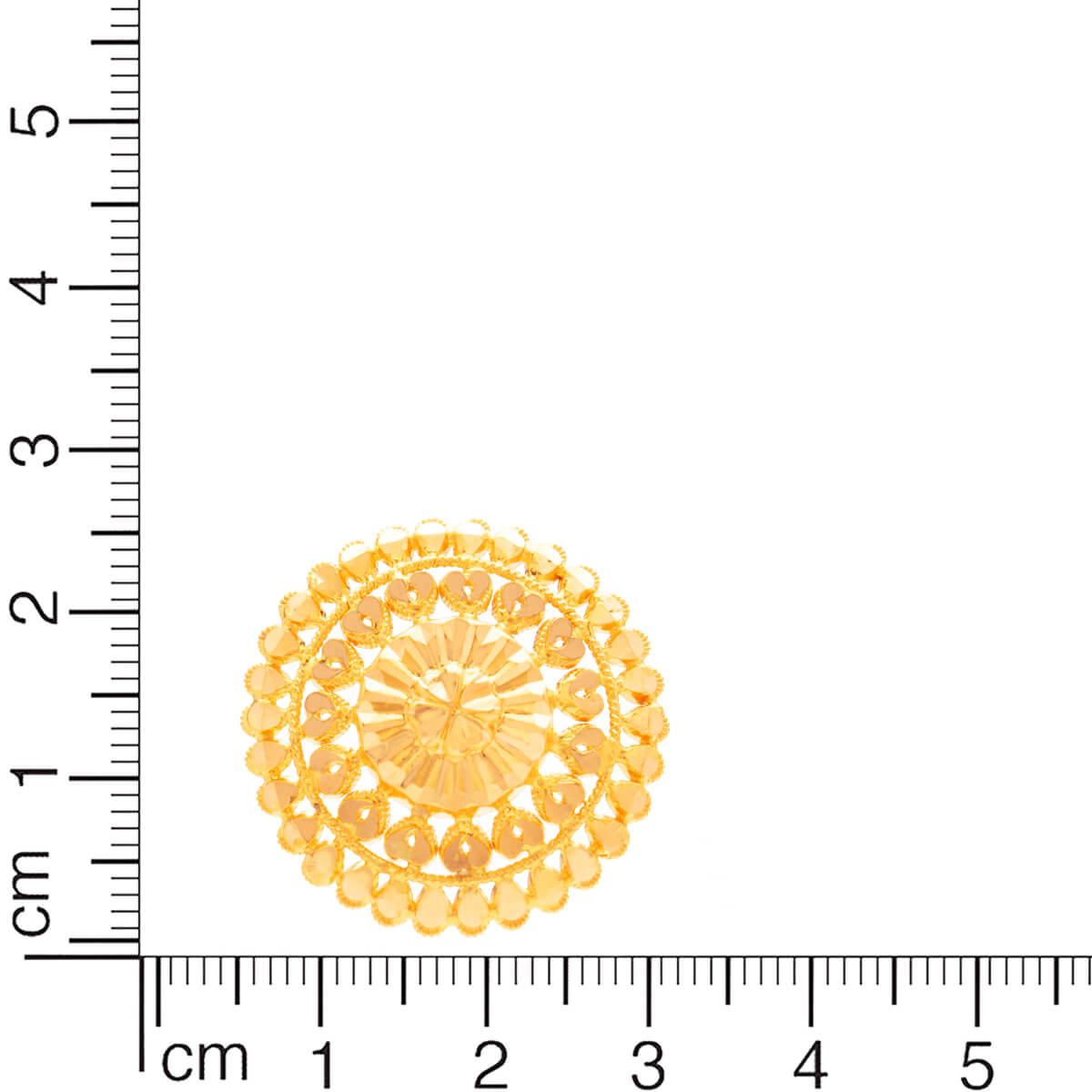 Delicate Flora Jhali Gold Studs 22K