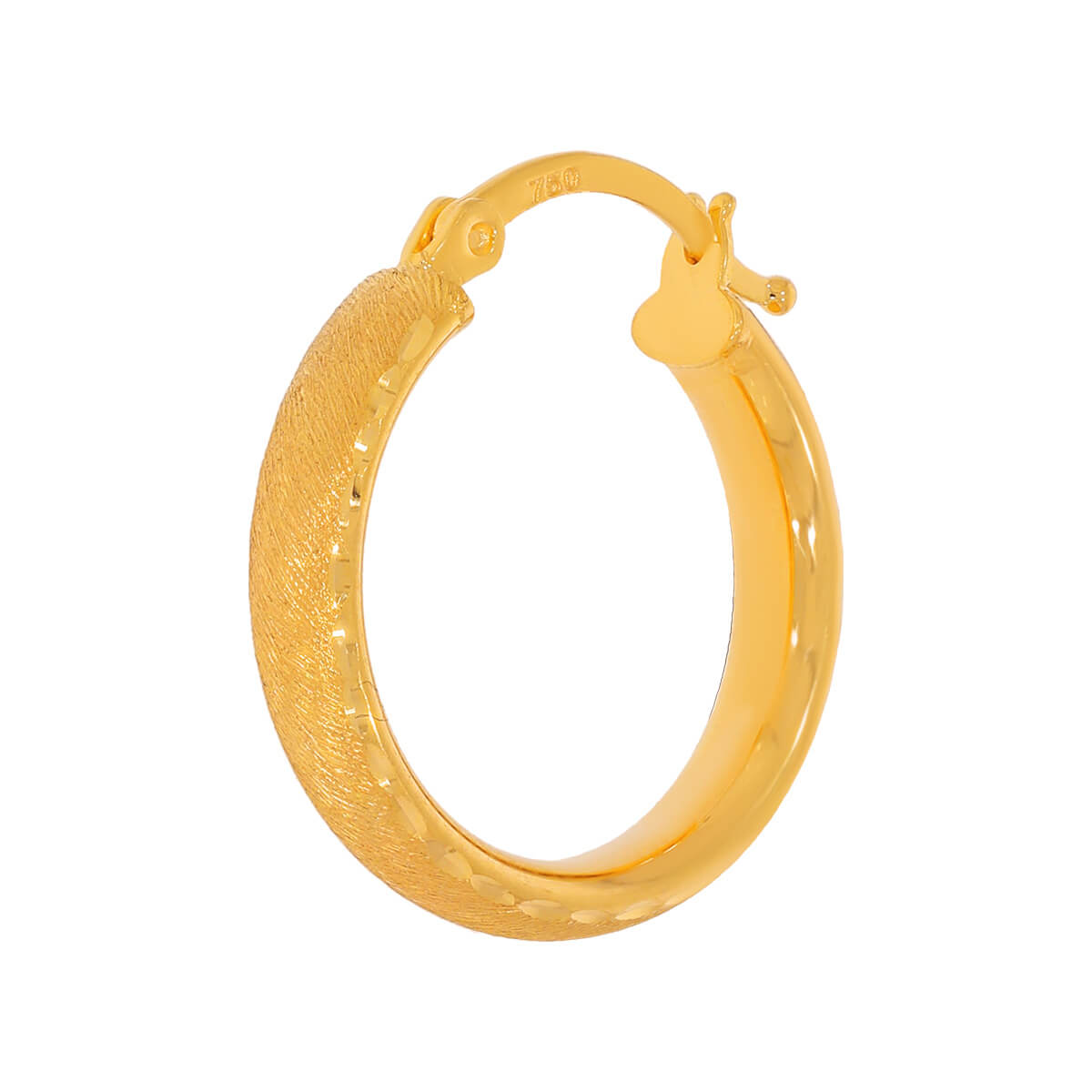Vintage Elegance 18K Gold Hoop Earrings