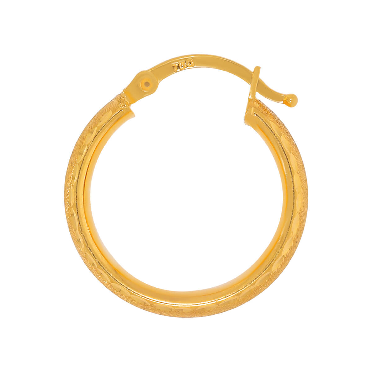 Vintage Elegance 18K Gold Hoop Earrings