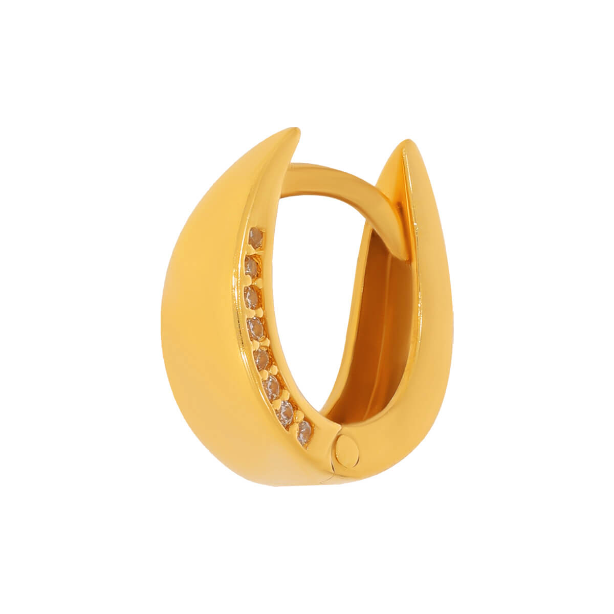 Gleaming 18K Hoops for Contemporary Look