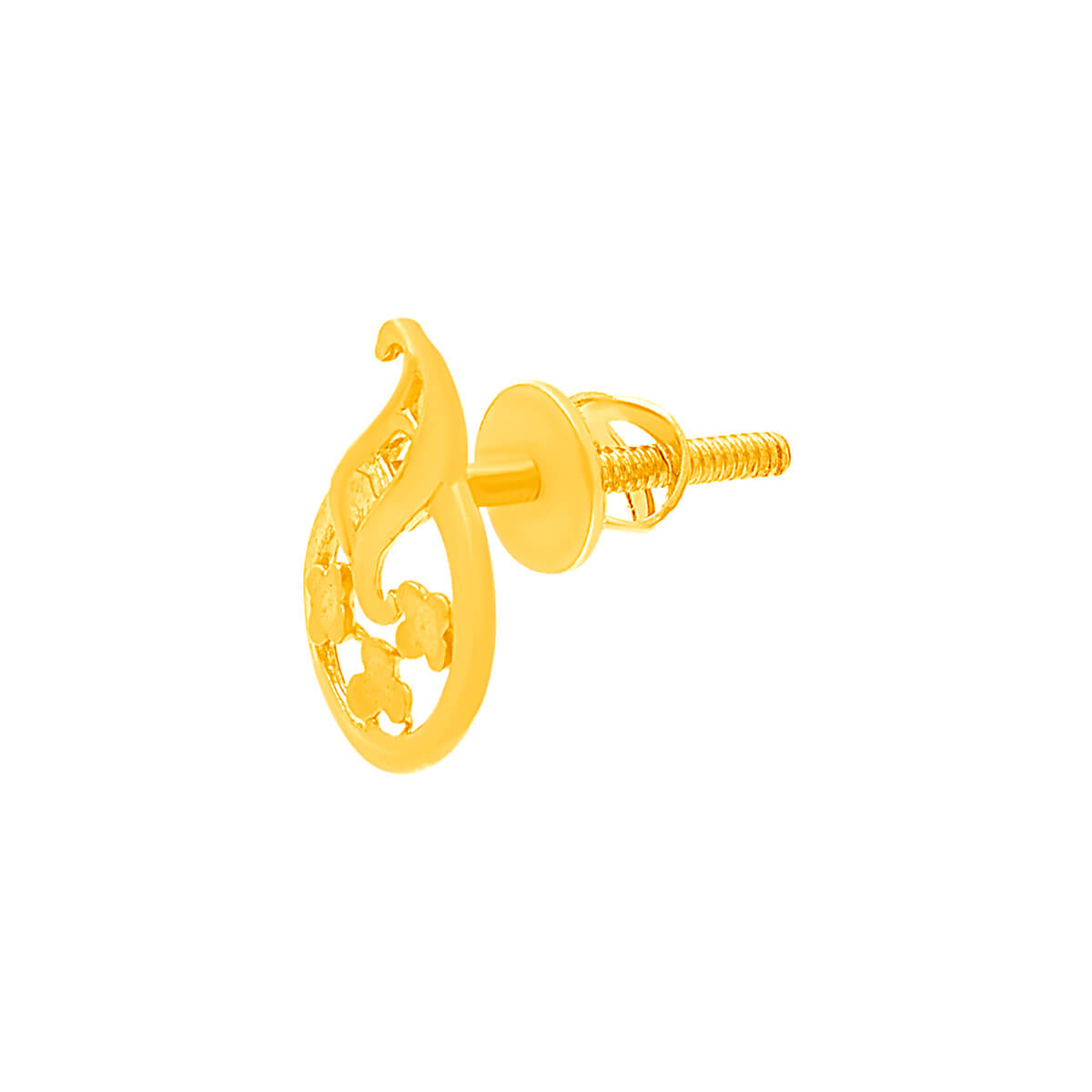 Delightful Charm 22K Gold Stud Earrings