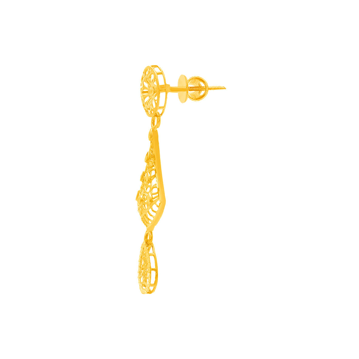 Modern Flair Gold Danglers 22K