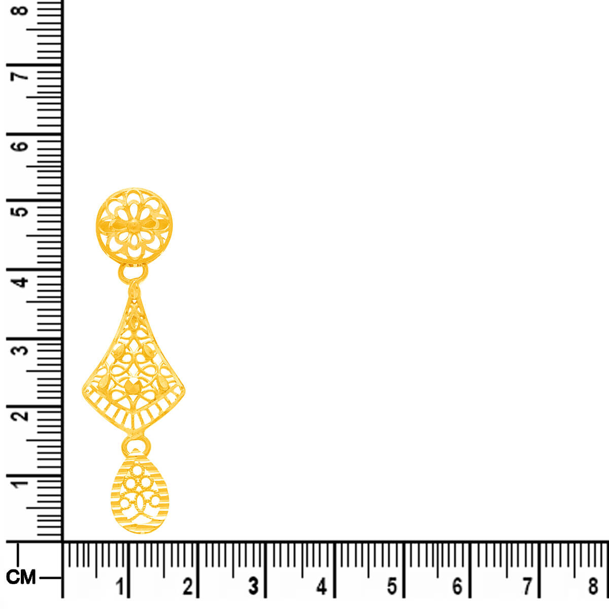 Modern Flair Gold Danglers 22K