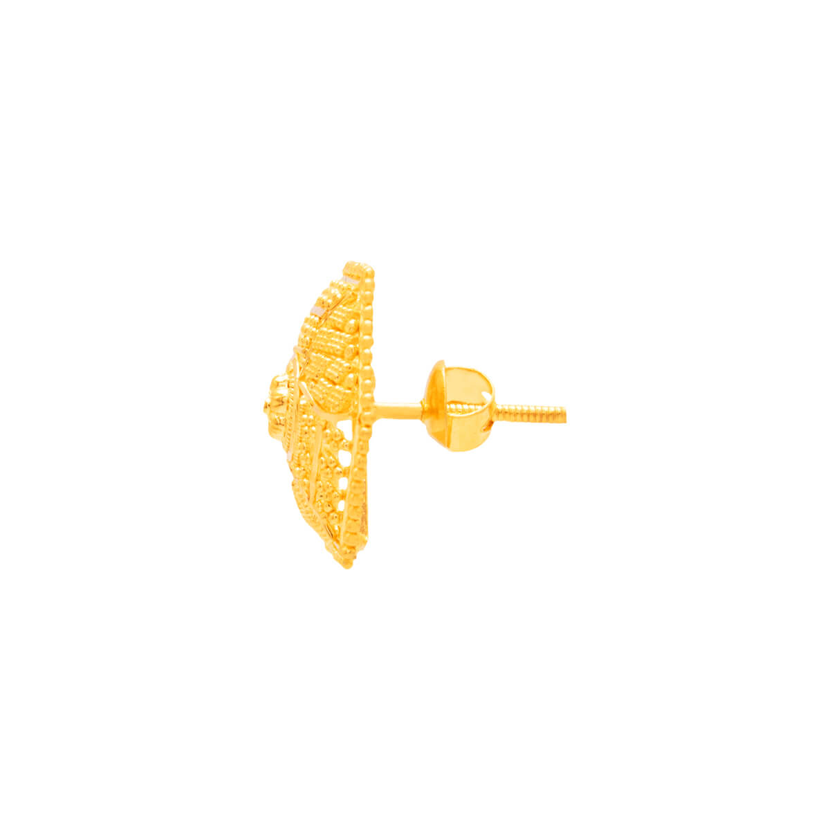 Gleaming Hexa 22K Gold Studs for Daily Wear