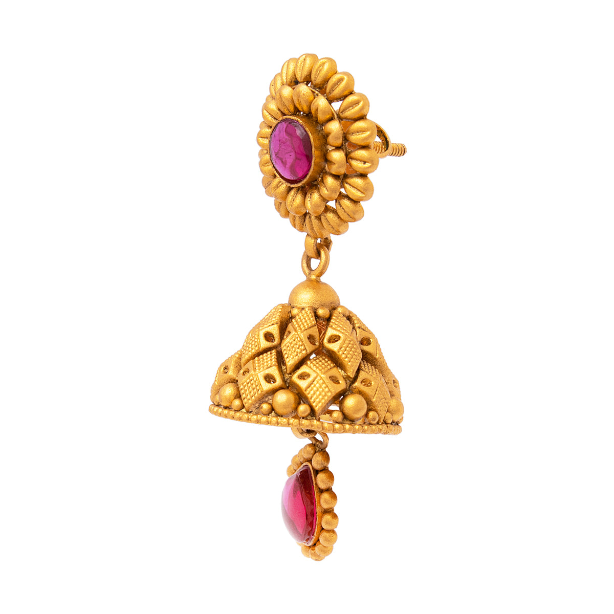 Radiant Gold Jhumka with Vintage Charm