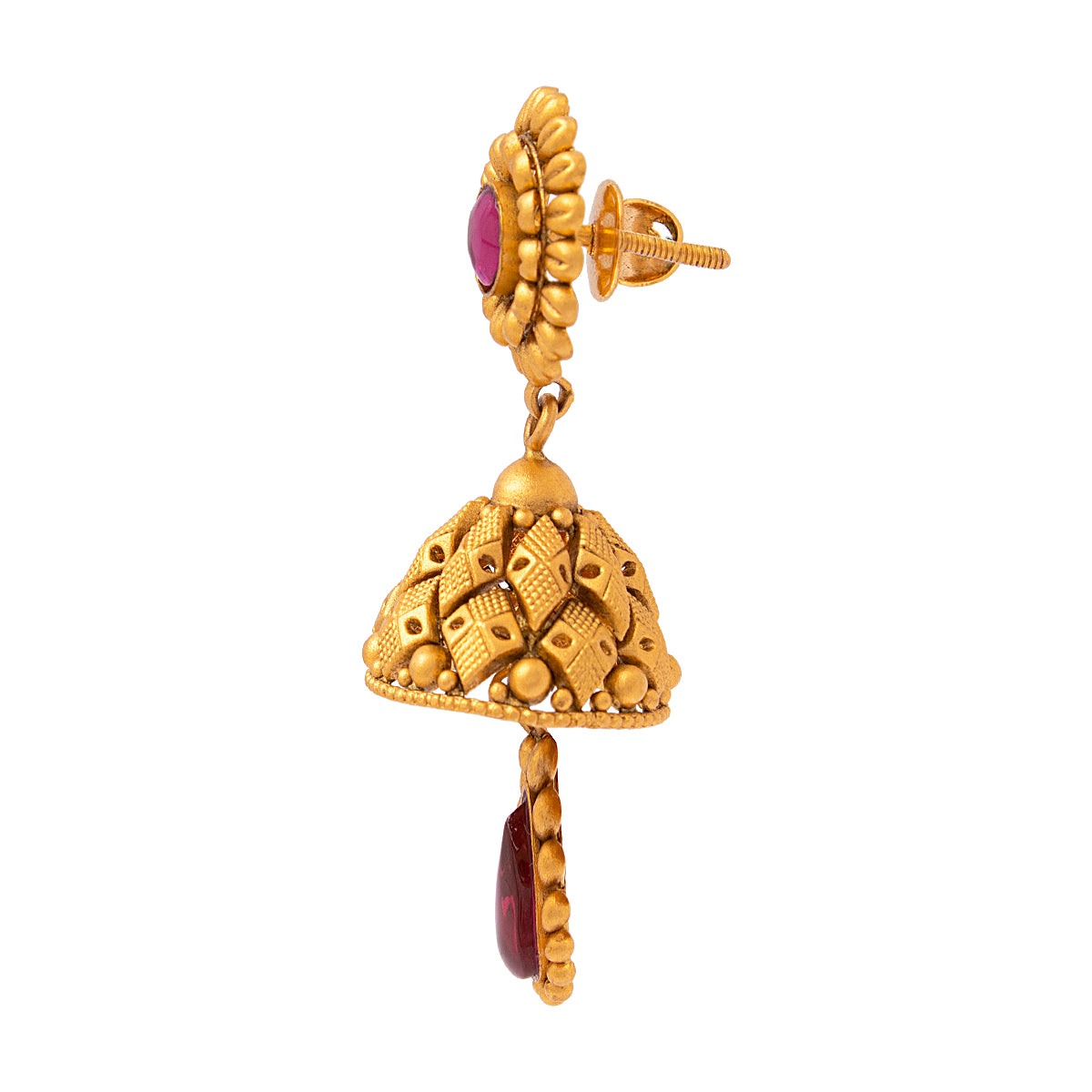 Radiant Gold Jhumka with Vintage Charm