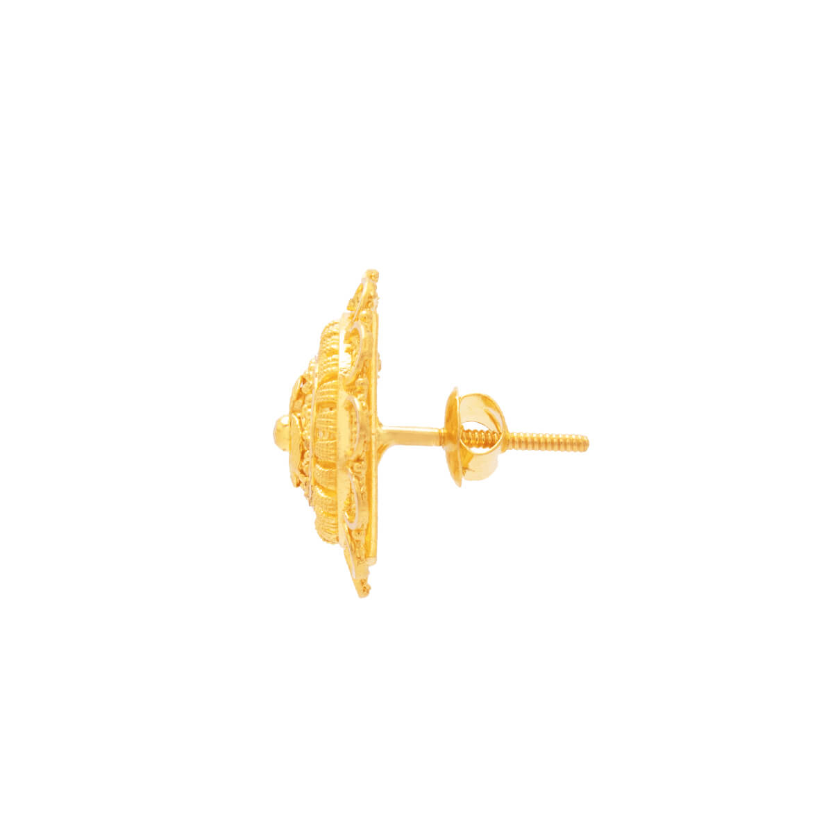 Delicate Charm 22K Gold Floral Studs
