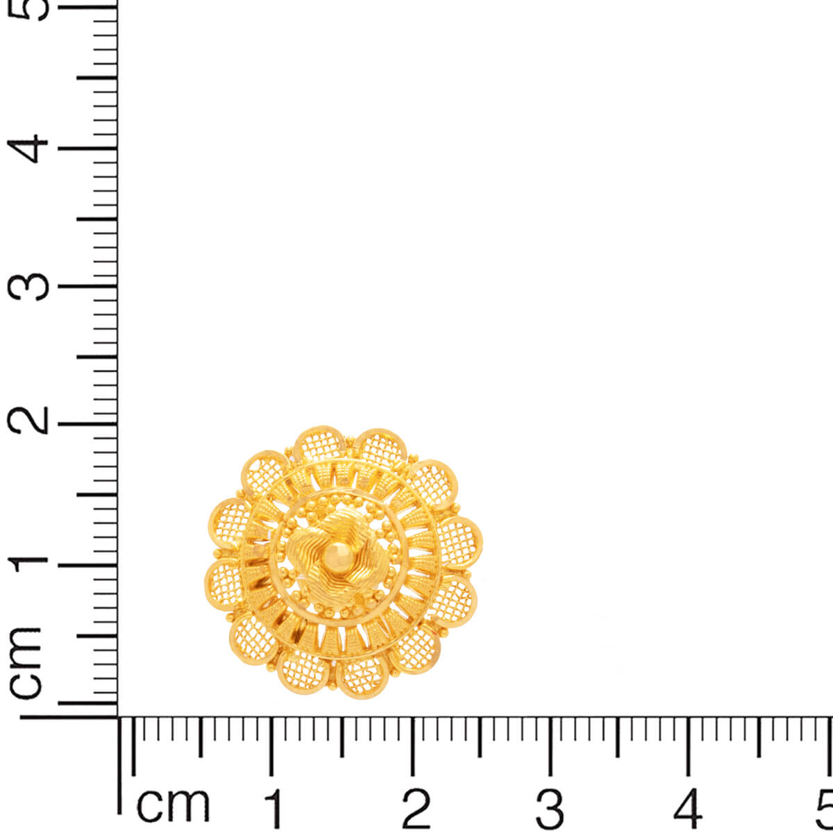Delicate Charm 22K Gold Floral Studs