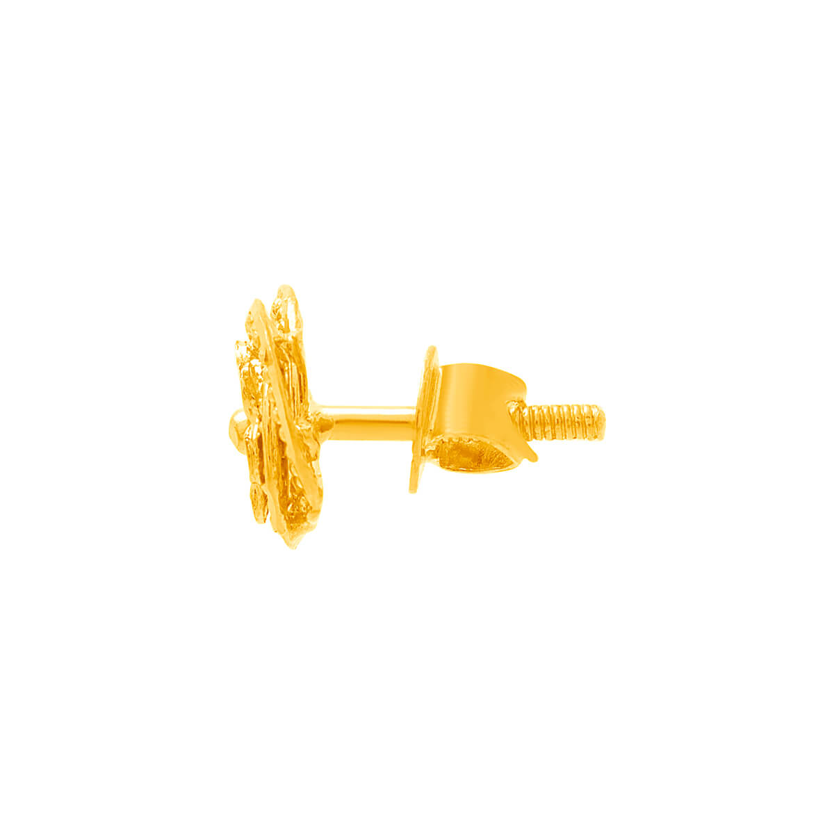 Chic Sunray Pattern Gold Stud 22K