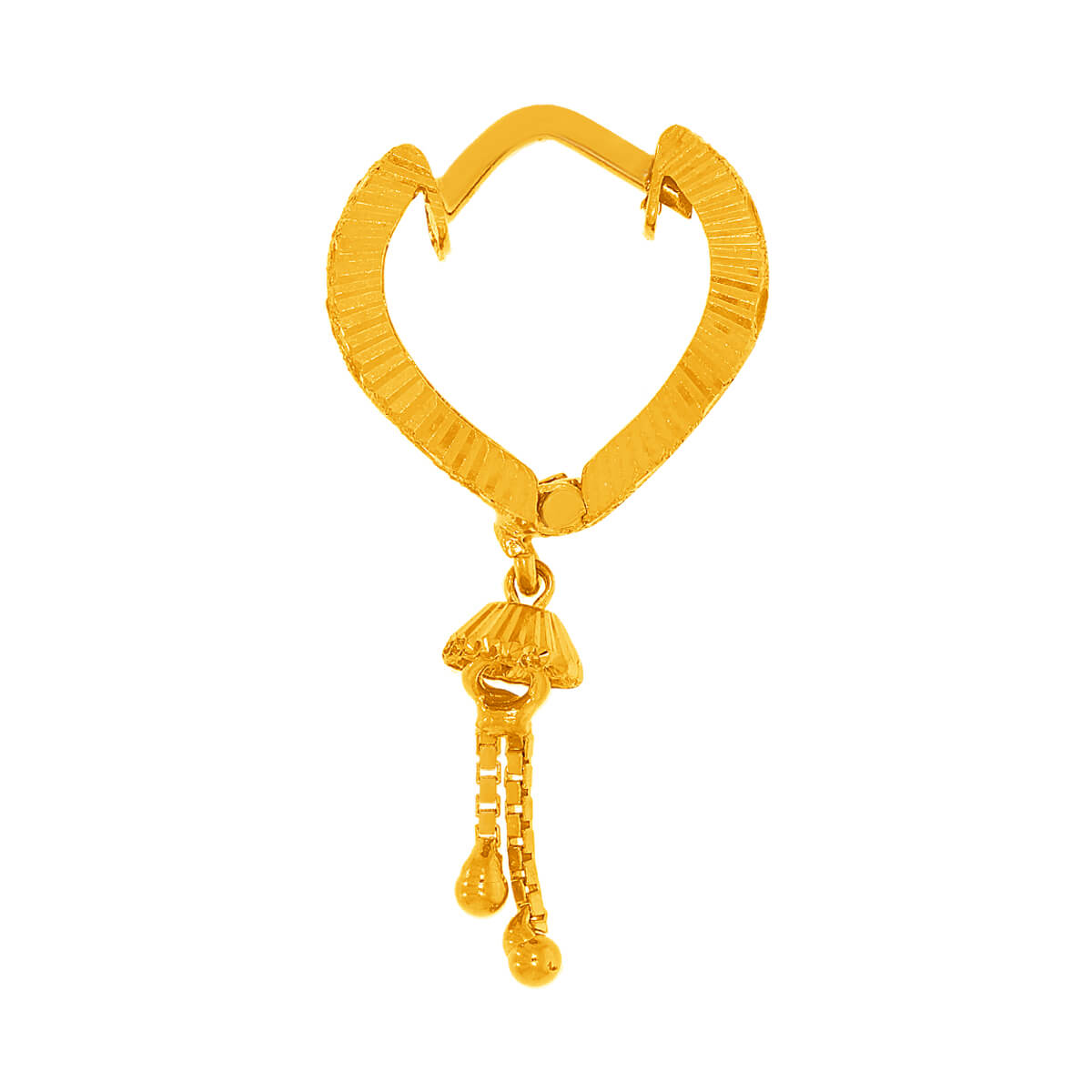 22K Classic Charming Gold Hoops