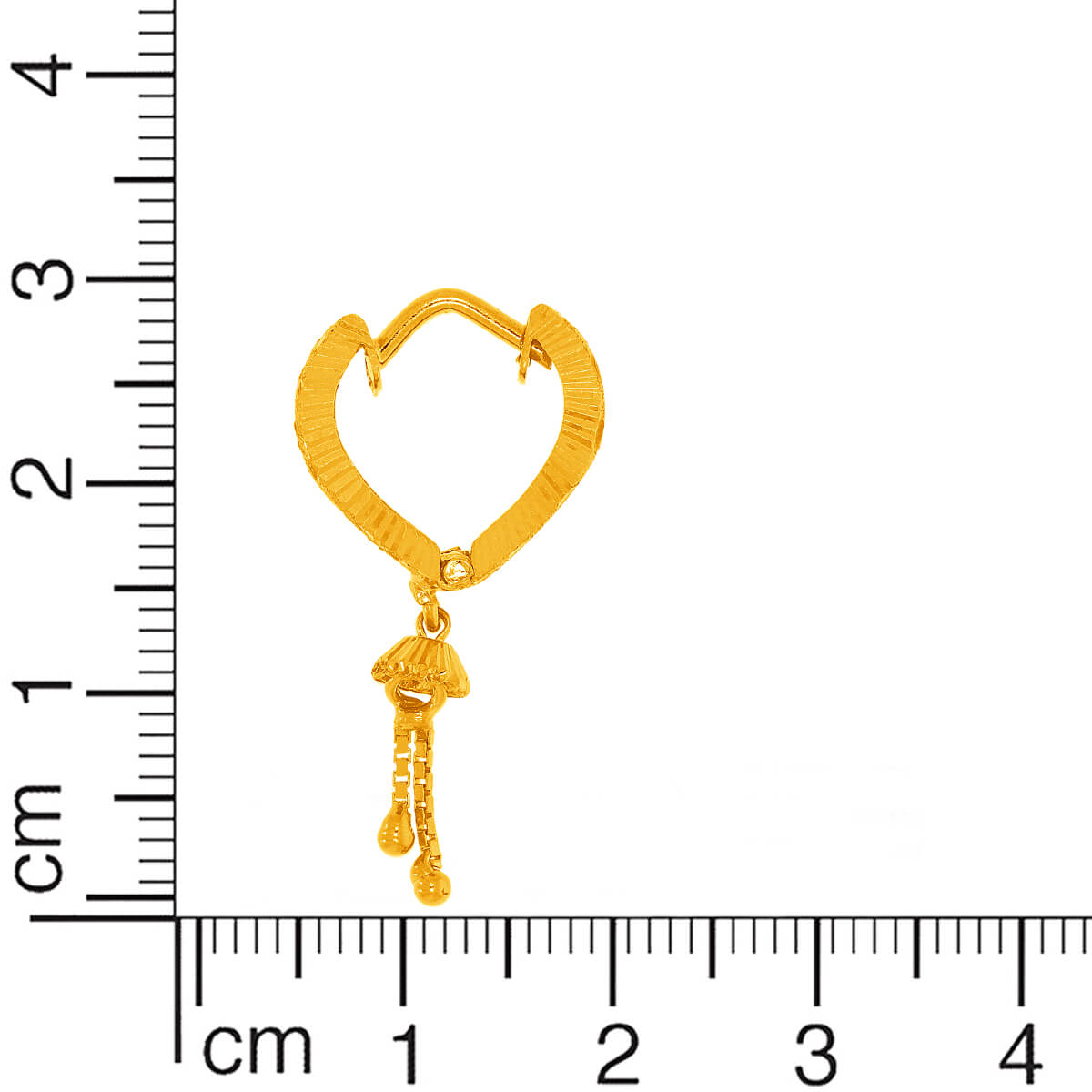 22K Classic Charming Gold Hoops