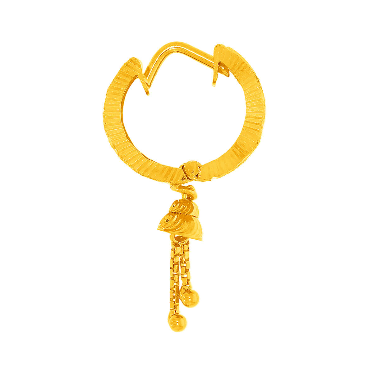 Willow Breeze 22K Golden Hoop Earrings