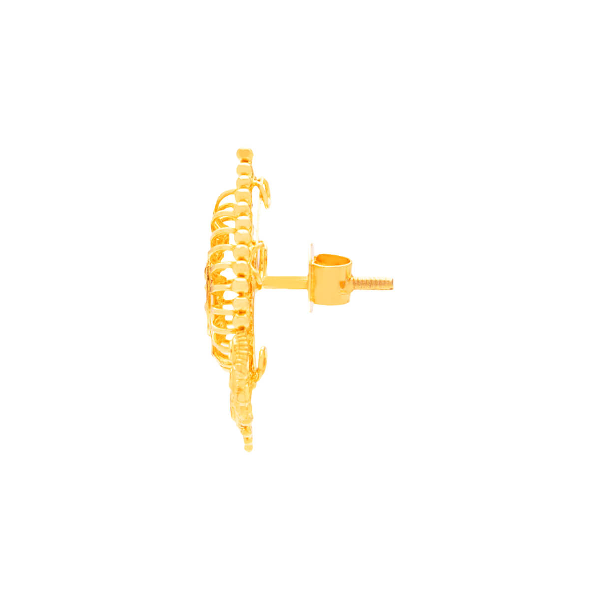 22K Golden Radiance Studs with Delicate Artistry