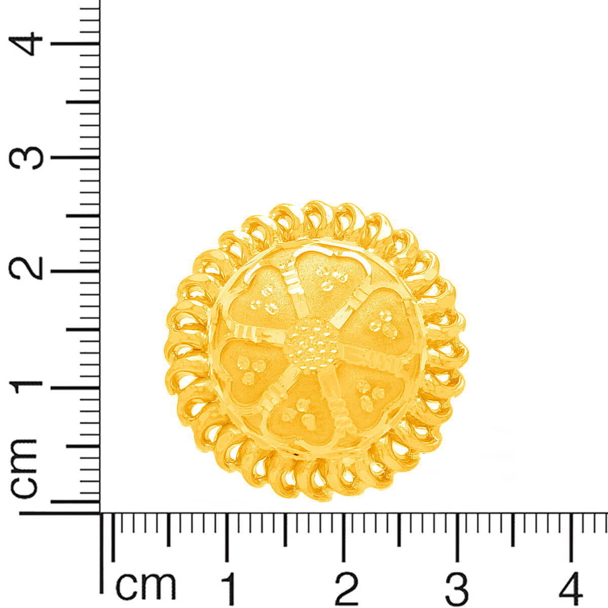 Captivating Stud Earrings with Elegant Floral Motif in 22K Gold