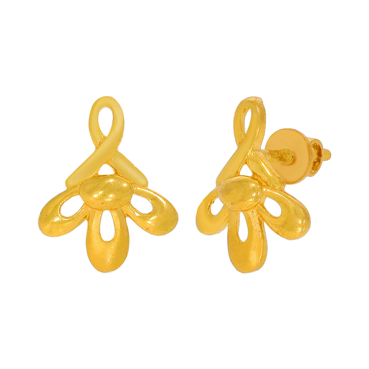 Dainty Enigmatic 22K Gold Studs