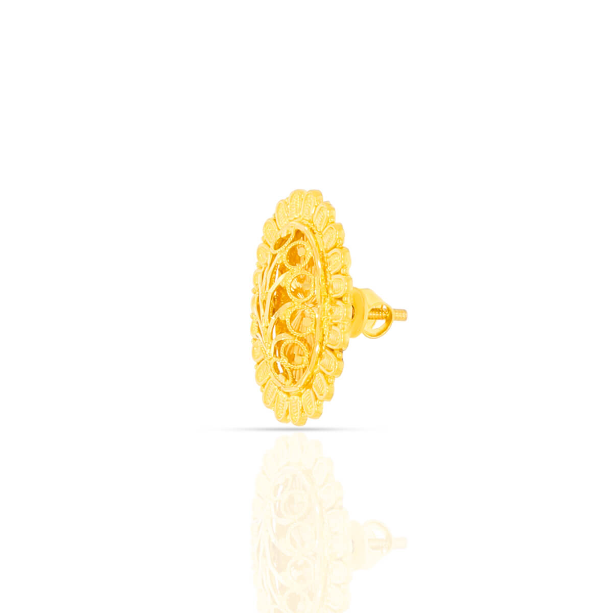 22K Delicate Sunshine Blossom Gold Stud
