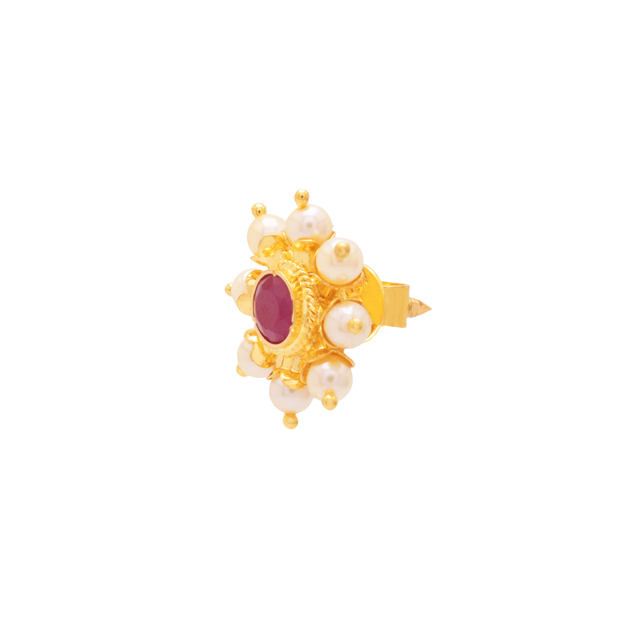 Simple Charming Bloom Studs in 22K Gold