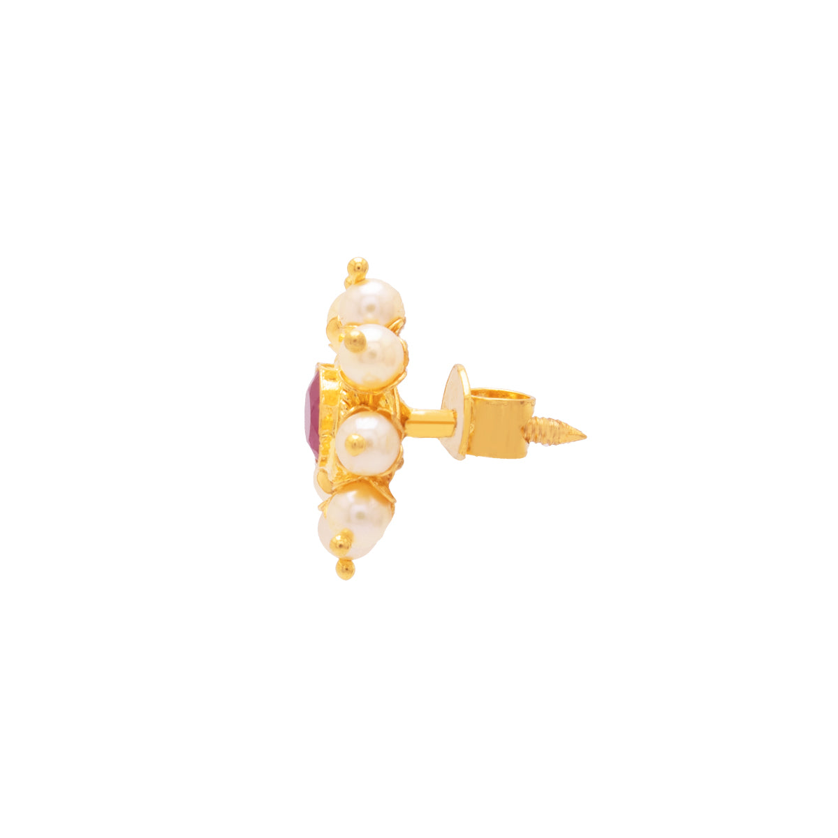 Simple Charming Bloom Studs in 22K Gold