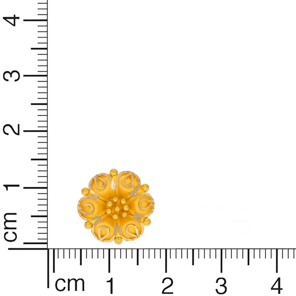 Elegant Blossom Motif 22K Gold Stud Earrings