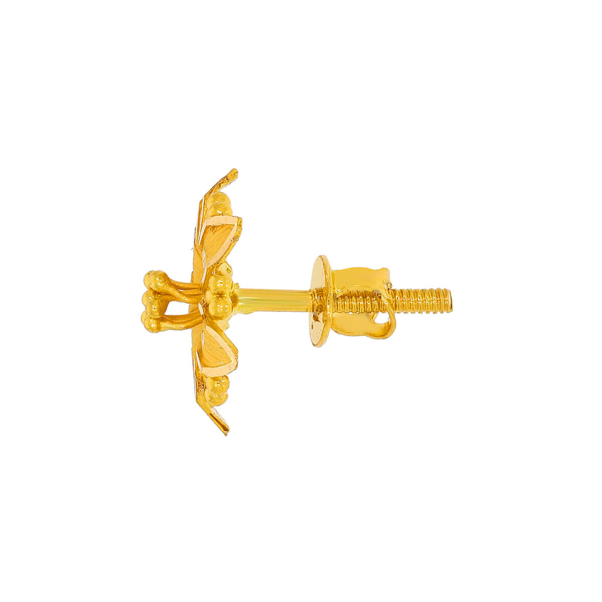 Mesmeric Floral Charm Gold Studs for Women