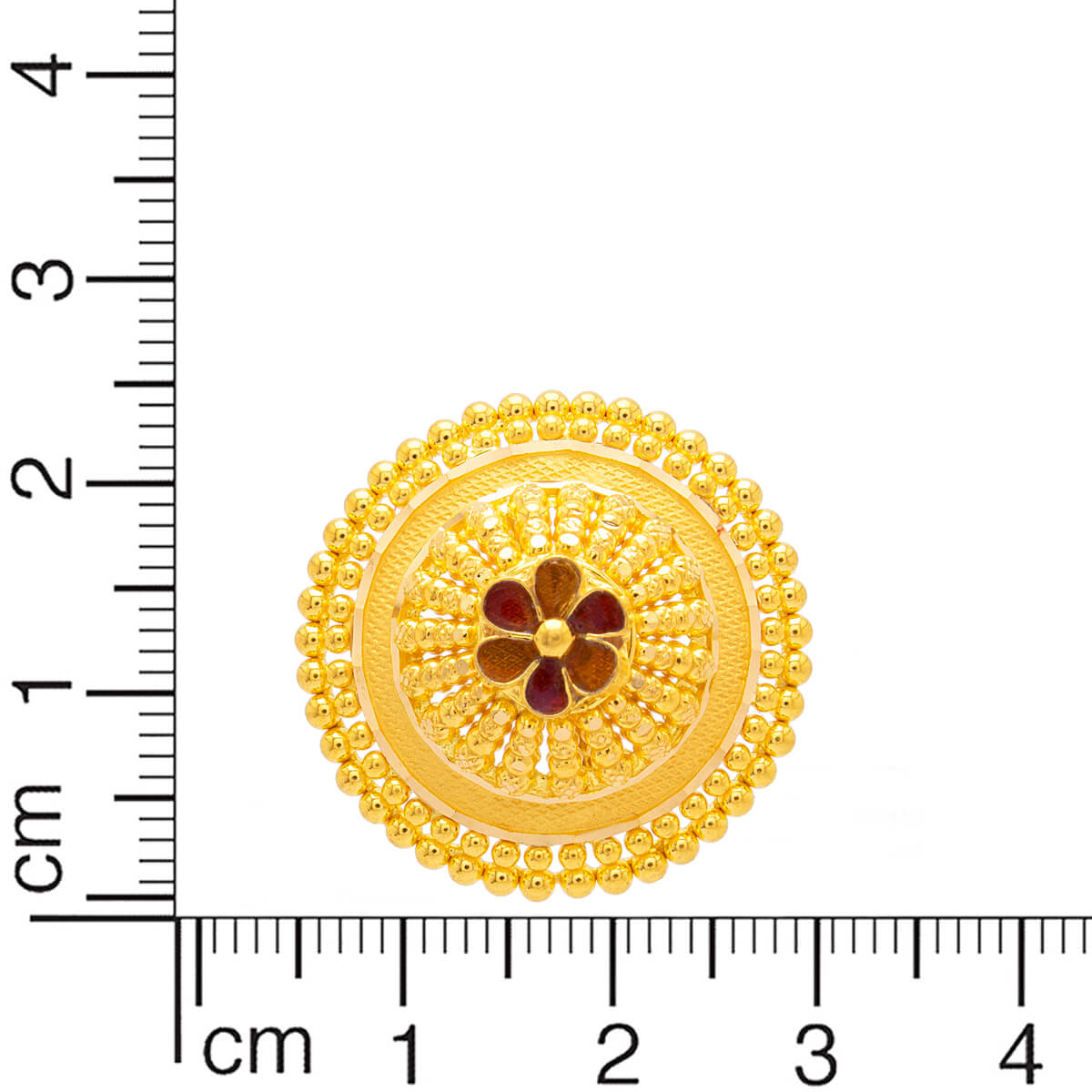 22K Floral Classic Gold Stud Earrings
