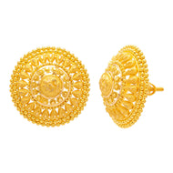 22K Magnificient Gold Stud Earrings