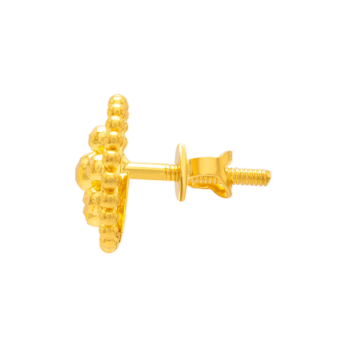 Classic Elegance Floret Orb 22K Gold Studs