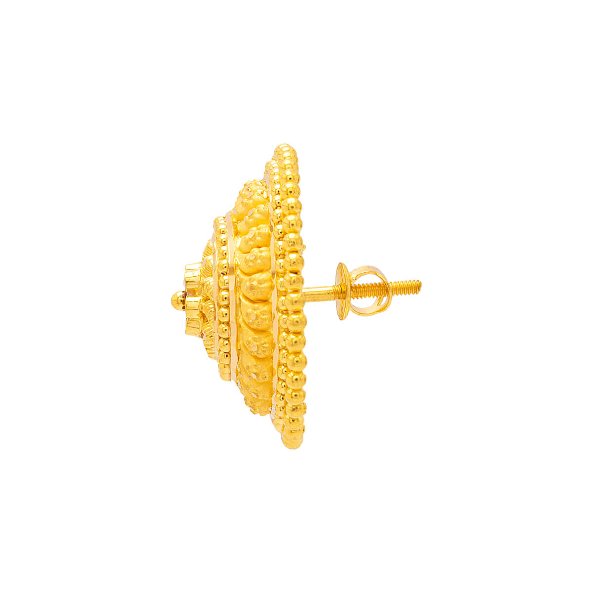 Floral Classic Stud Earrings in Gold 22K