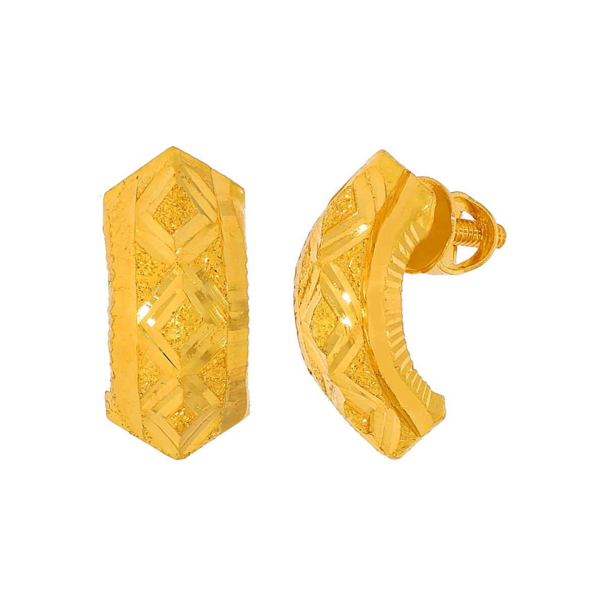 22K Golden Grace Slender Studs