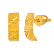 Captivating Slender 22K Gold Stud Earrings
