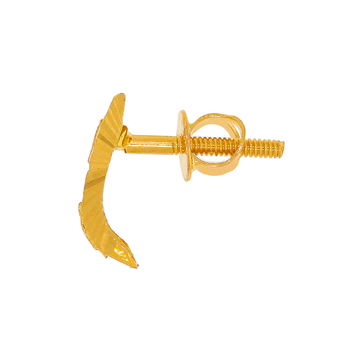 Captivating Slender 22K Gold Stud Earrings