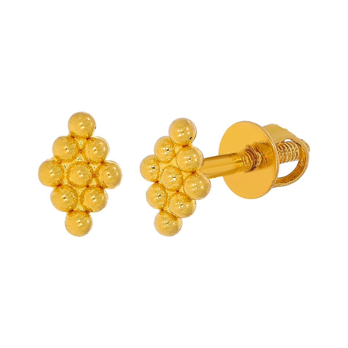 Petite Gold Bead Grace Studs 22K
