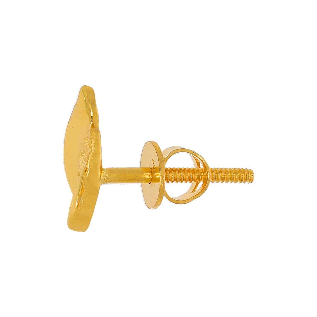 22K Leaf Gold Studs for Effortless Style