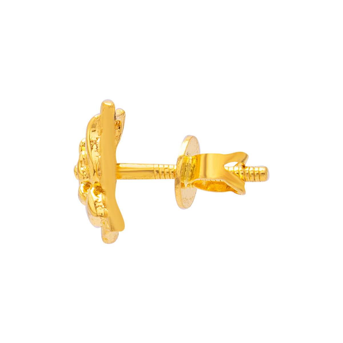 Blossom 22K Gold Square Stud Earrings for Everyday Style
