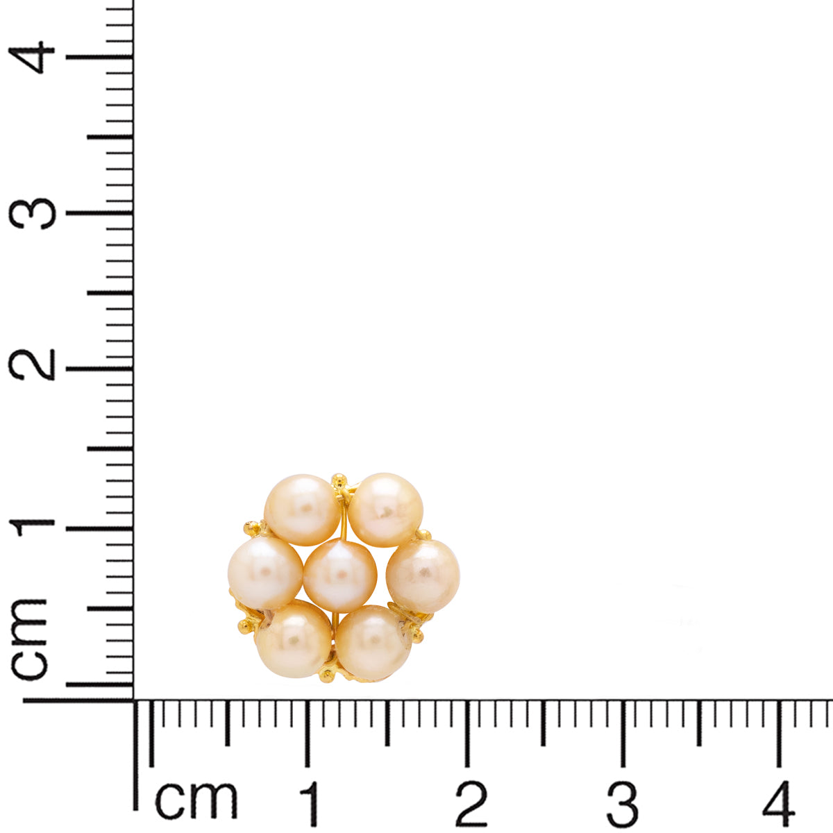 White Blossom 22K Gold Stud Earrings
