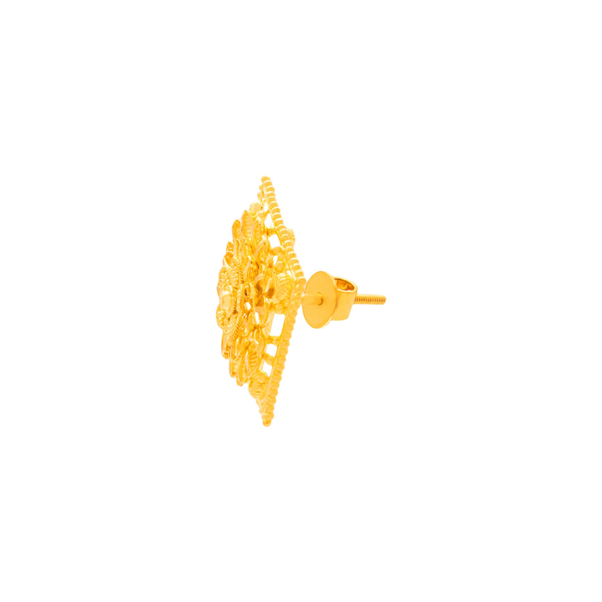 Elegantly Graceful Flora Motif 22K Gold Studs