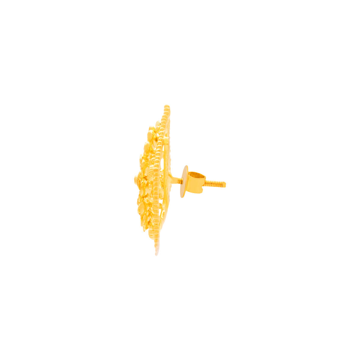 Elegantly Graceful Flora Motif 22K Gold Studs