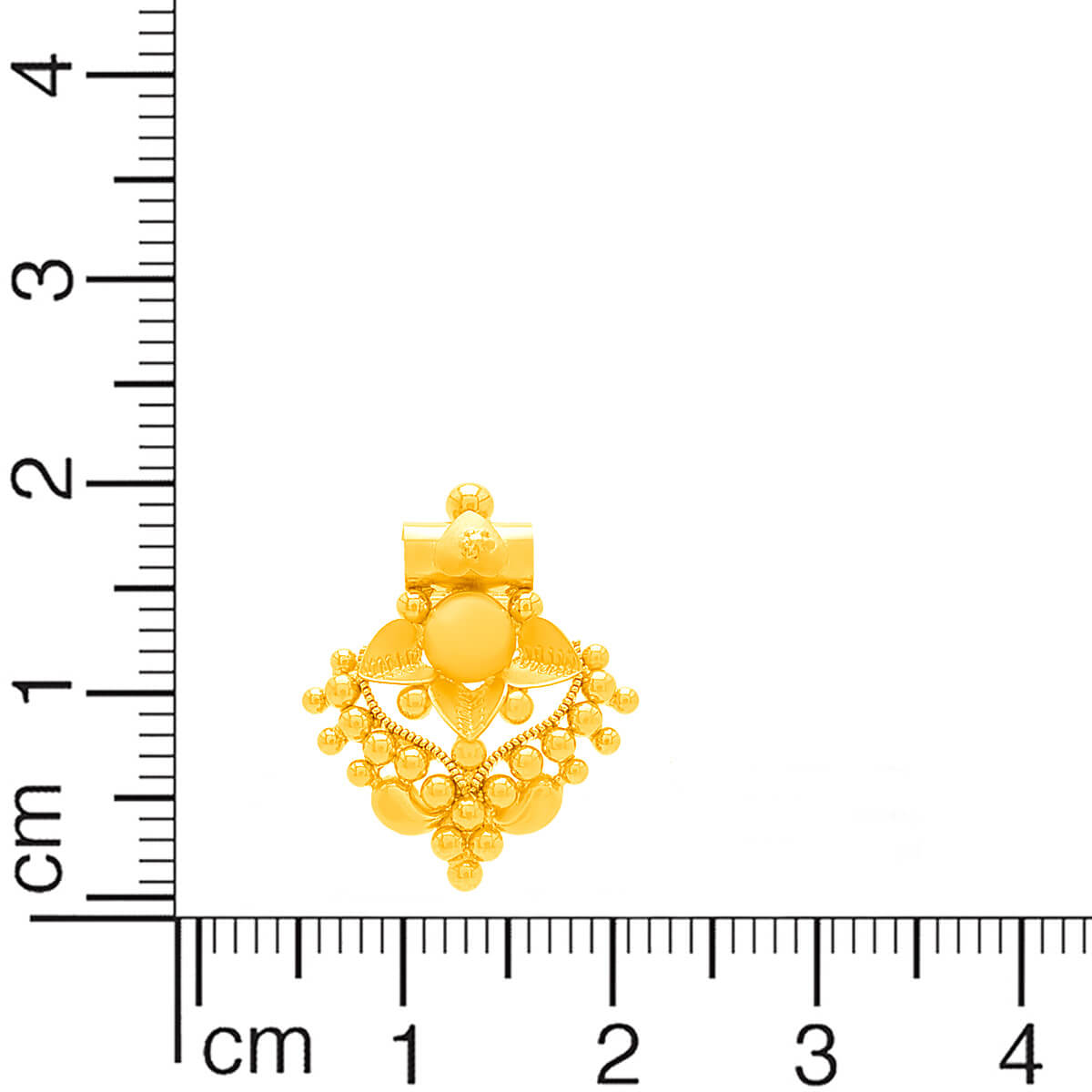 Intricate Artistry Gold Studs 22K