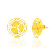 Sleek and Simple 22K Gold Stud Earrings