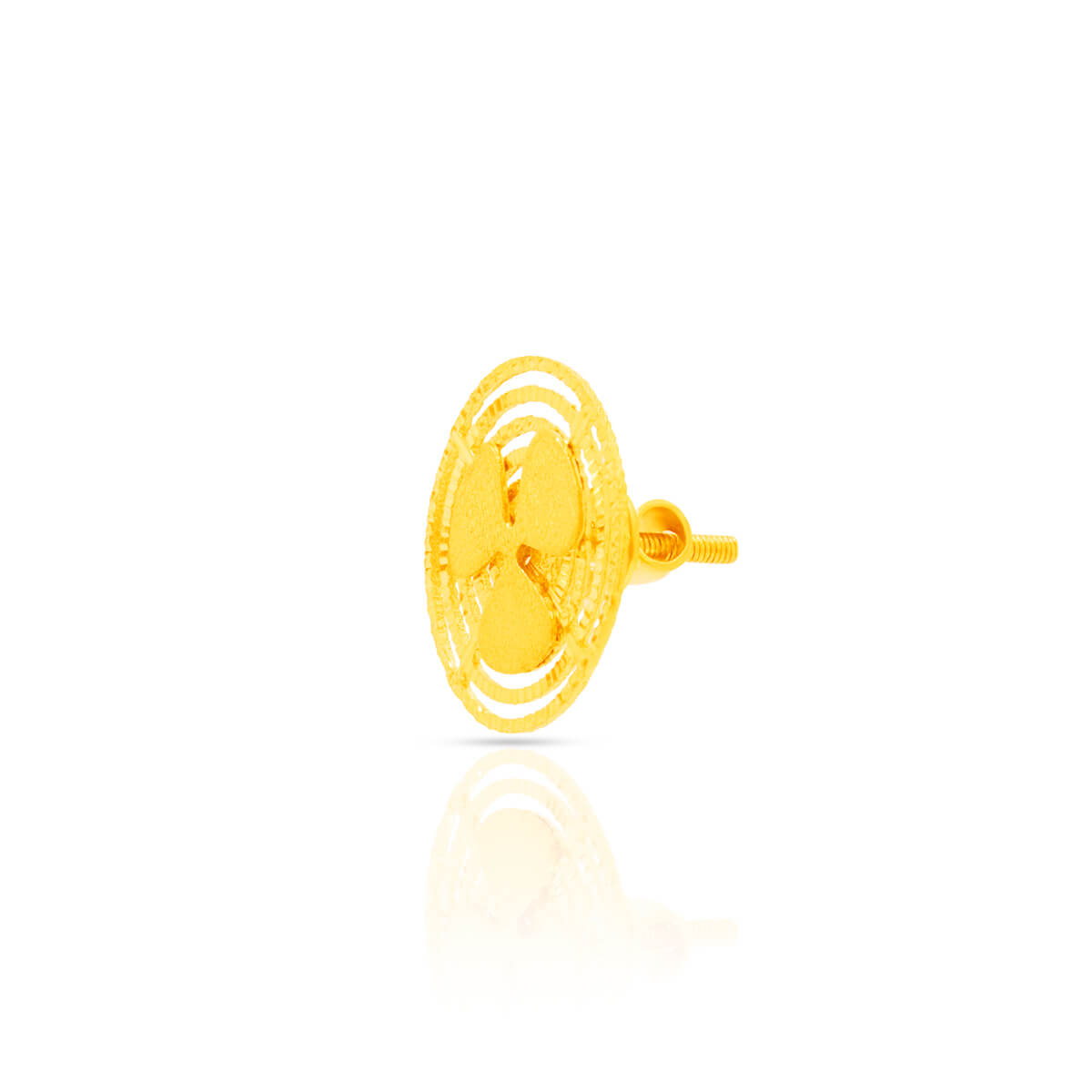 Sleek and Simple 22K Gold Stud Earrings