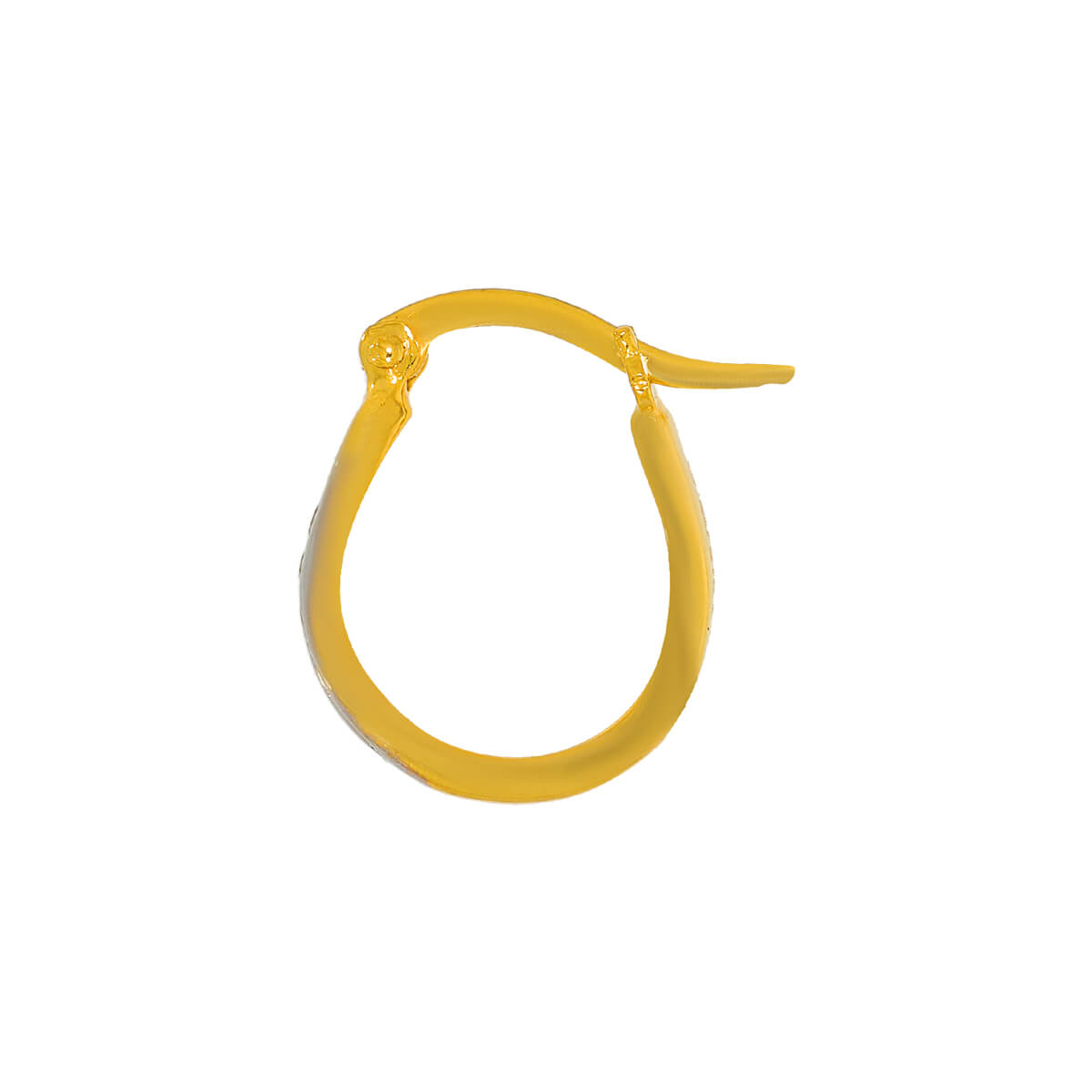 Gold Hoop Earrings with a Graceful Curve