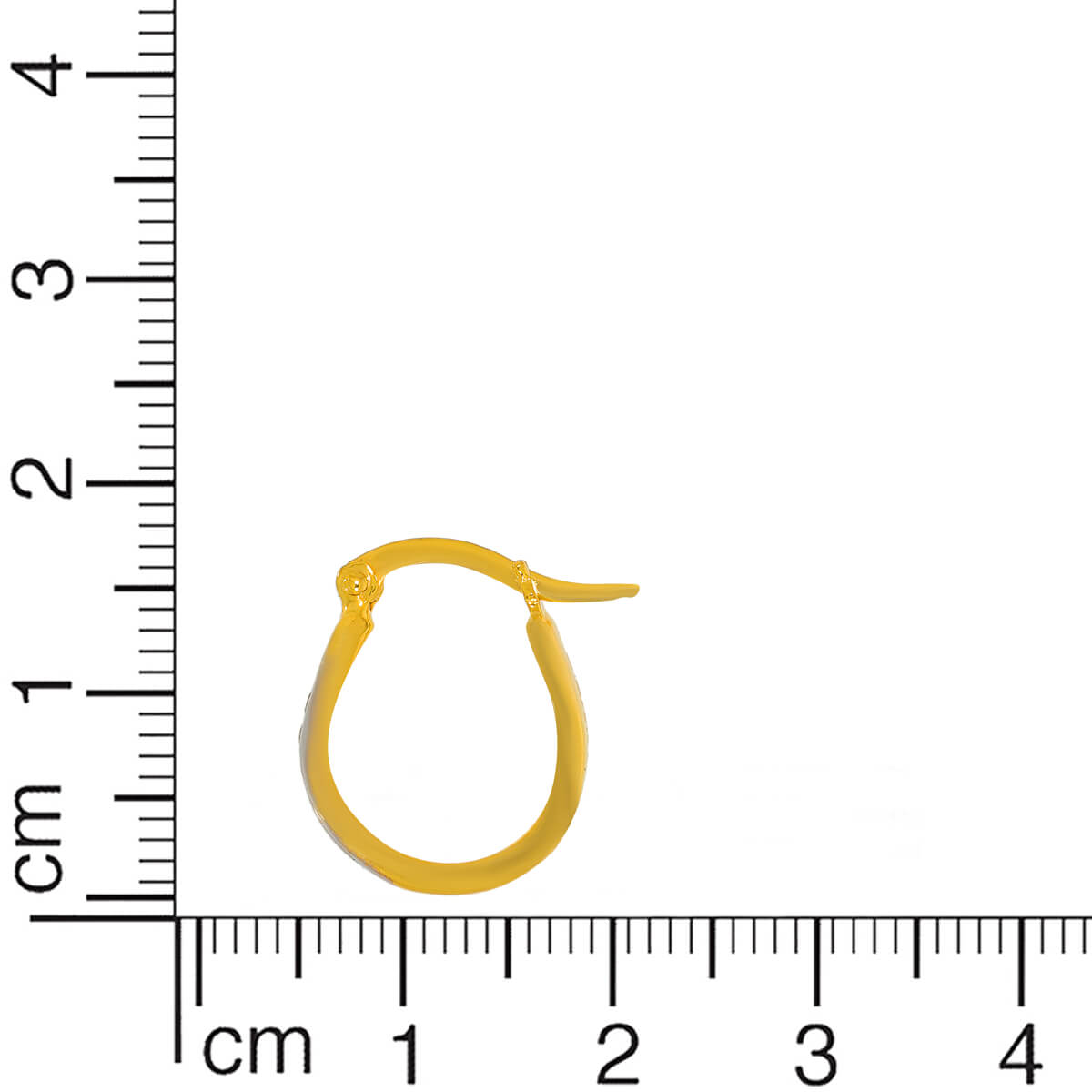Gold Hoop Earrings with a Graceful Curve