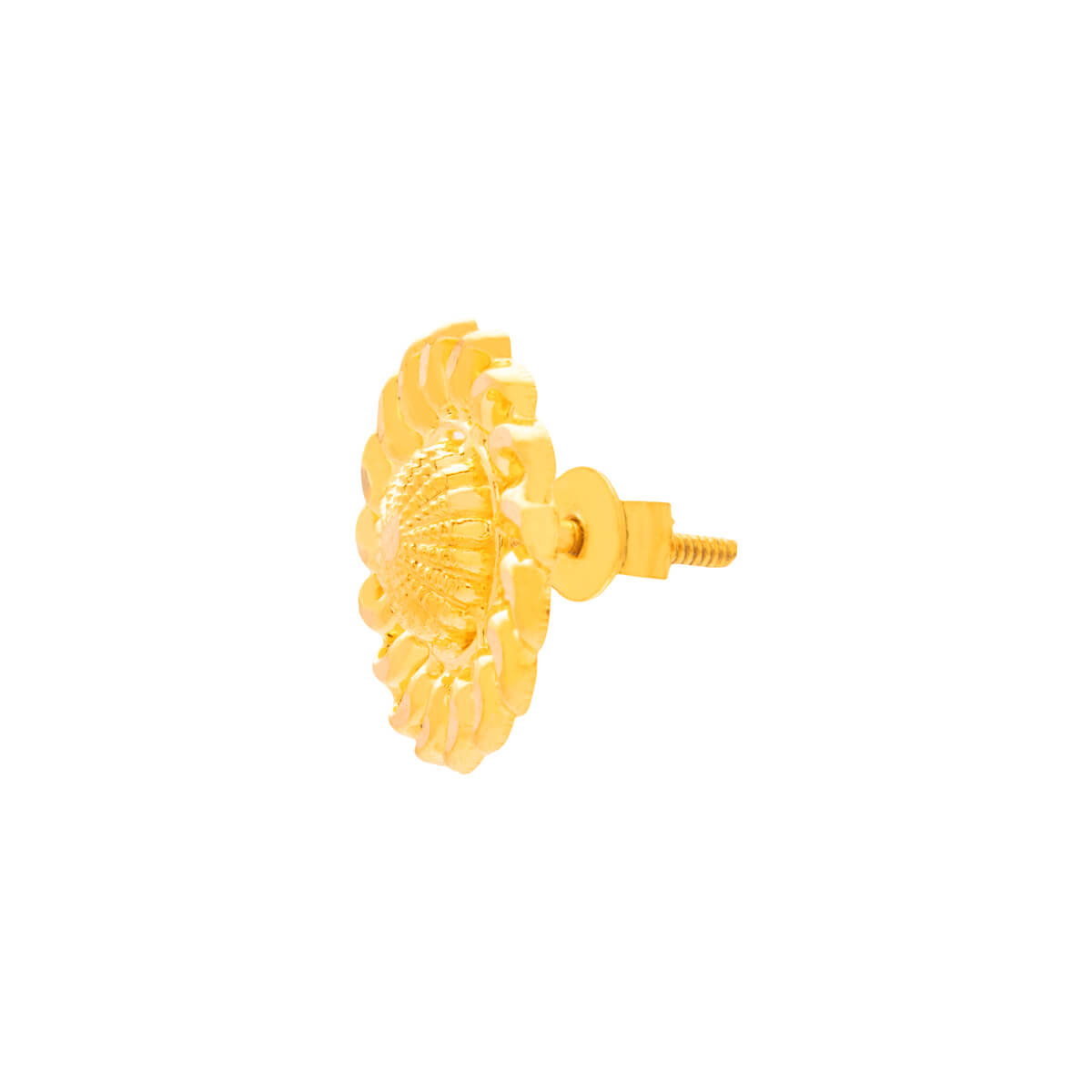 22K Golden Floral Studs with Soft Elegance