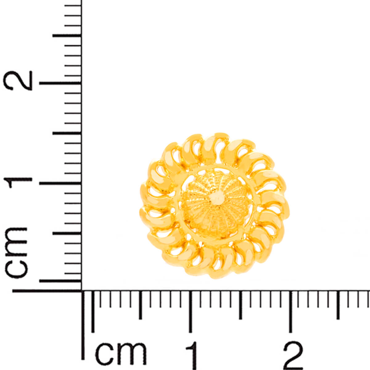 22K Golden Floral Studs with Soft Elegance